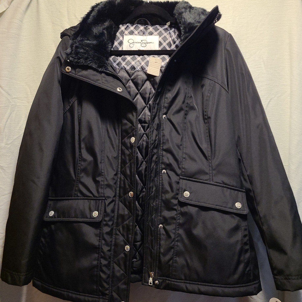 Womens Jessica Simpson Jacket with Removable Hood, L size